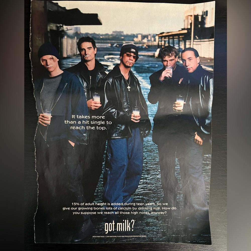 RARE Backstreet Boys Milk Ad